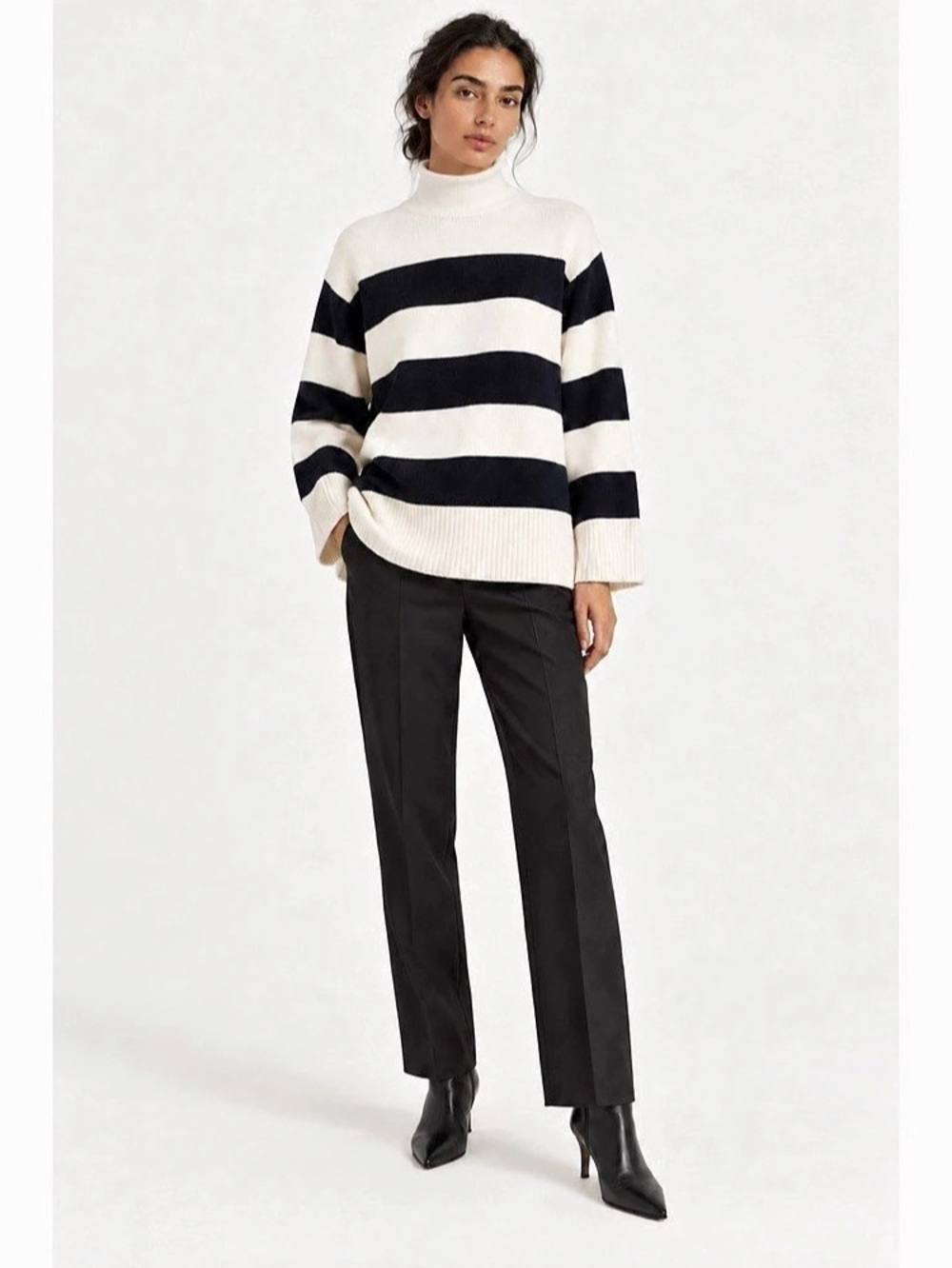 New w/ Tags Vince Striped Roll Neck Sweater size Medium
